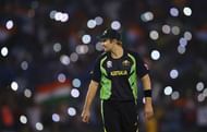 MOHALI, INDIA - MARCH 27:  Shane Watson of Australia looks on during the ICC WT20 India Group 2 match between India and Australia at I.S. Bindra Stadium on March 27, 2016 in Mohali, India.  (Photo by Ryan Pierse/Getty Images)
